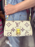 Louis Vuitton Cream and Purple Purse