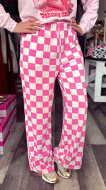 Pink and White Checkered Pants