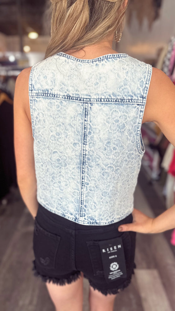 Washed Denim Vest