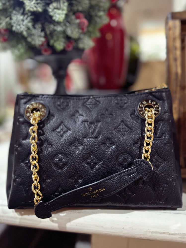 Black Embossed Louis Vuitton Purse