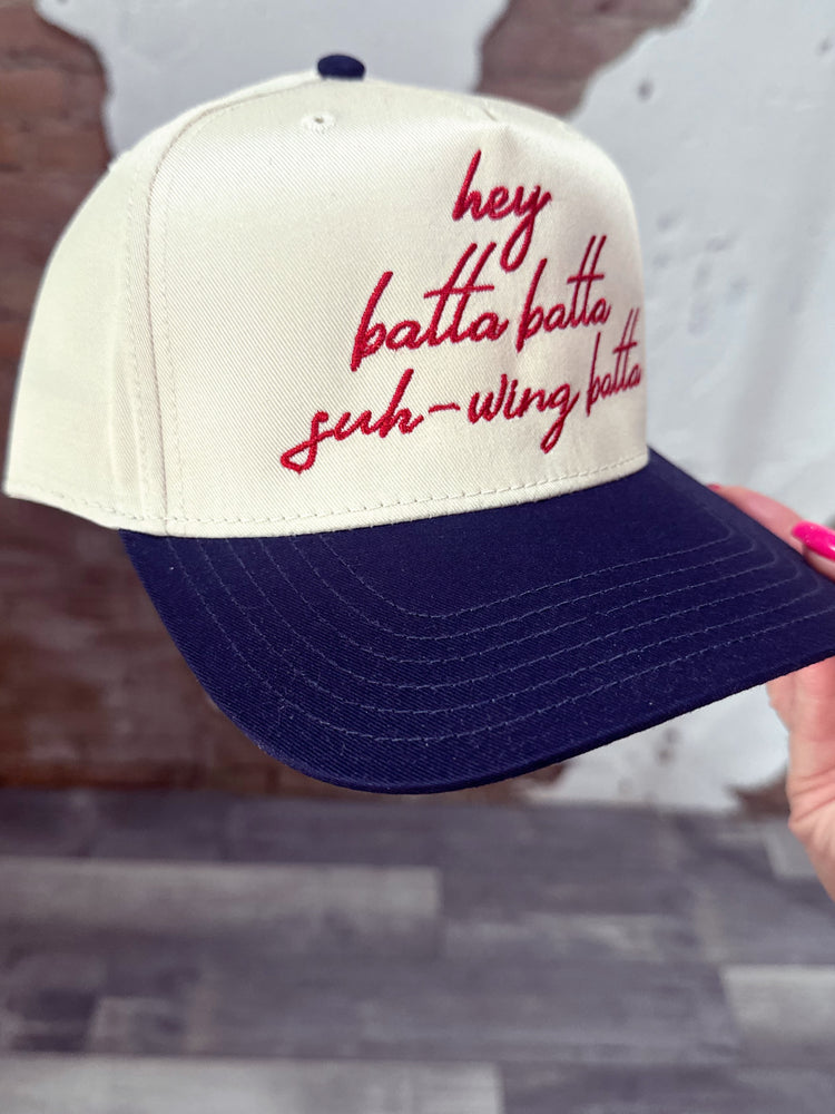 Natural/Navy Hey Batta Batta Swing Hat