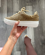 Gold Rhinestone Sneaker