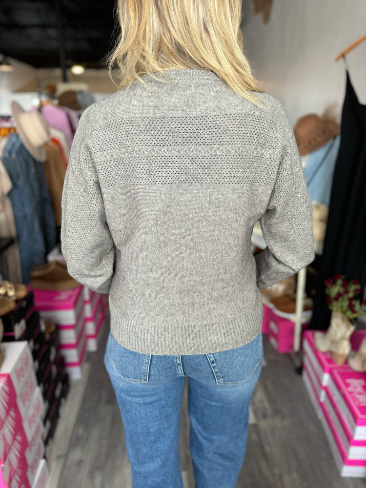 Comfy Grey Long Sleeve Sweater