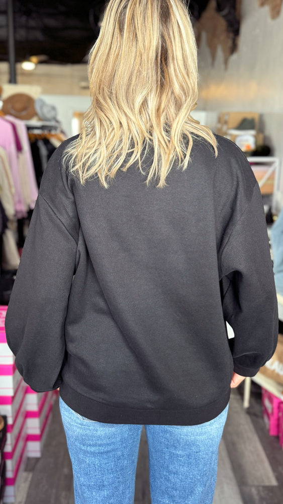 Black Spooky Patch Sweatshirt