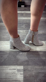 Clear Rhinestone Booties by Corkys
