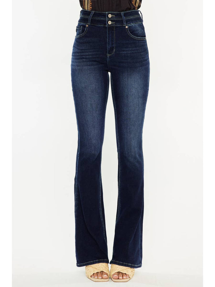 Dark Wash High Rise Skinny Bootcut Kancan