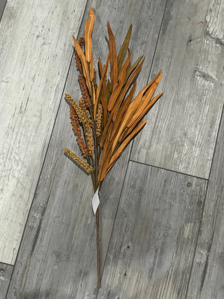 24” Orange/Tan Wild Grass Stem