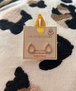 Gold Teardrop Studs