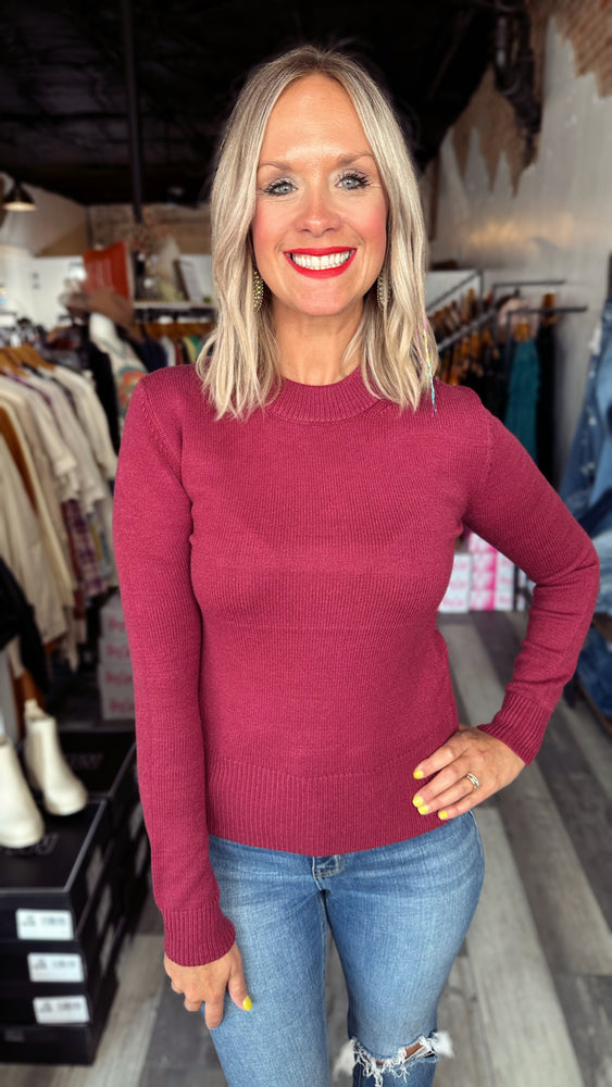 Wine Merritt Sweater