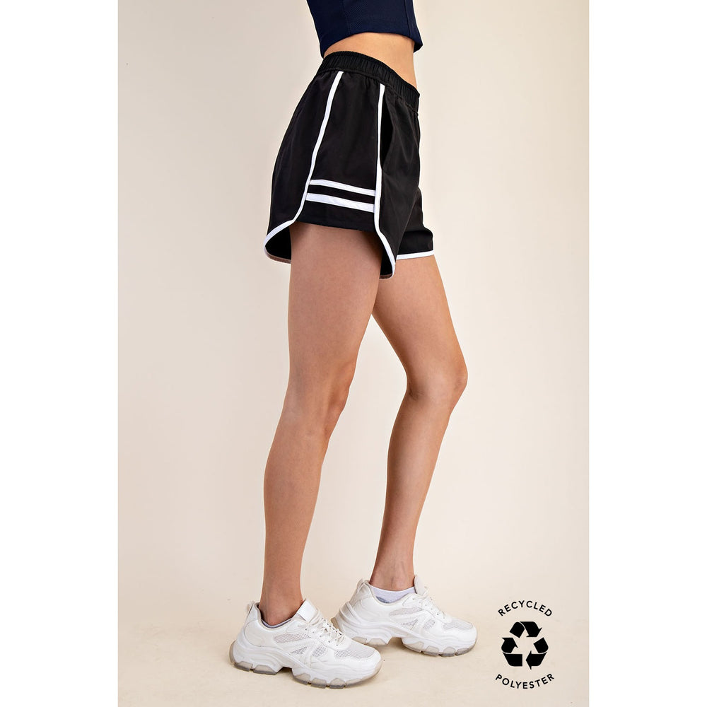 Black and White Athletic Shorts