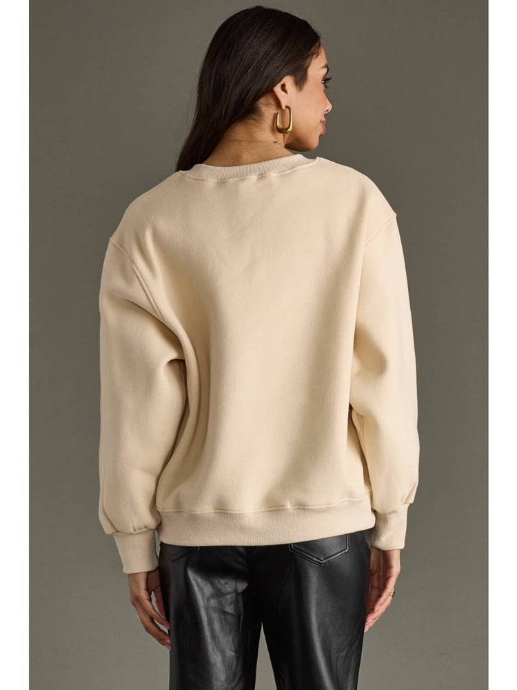 Cream Game Day Sweatshirt