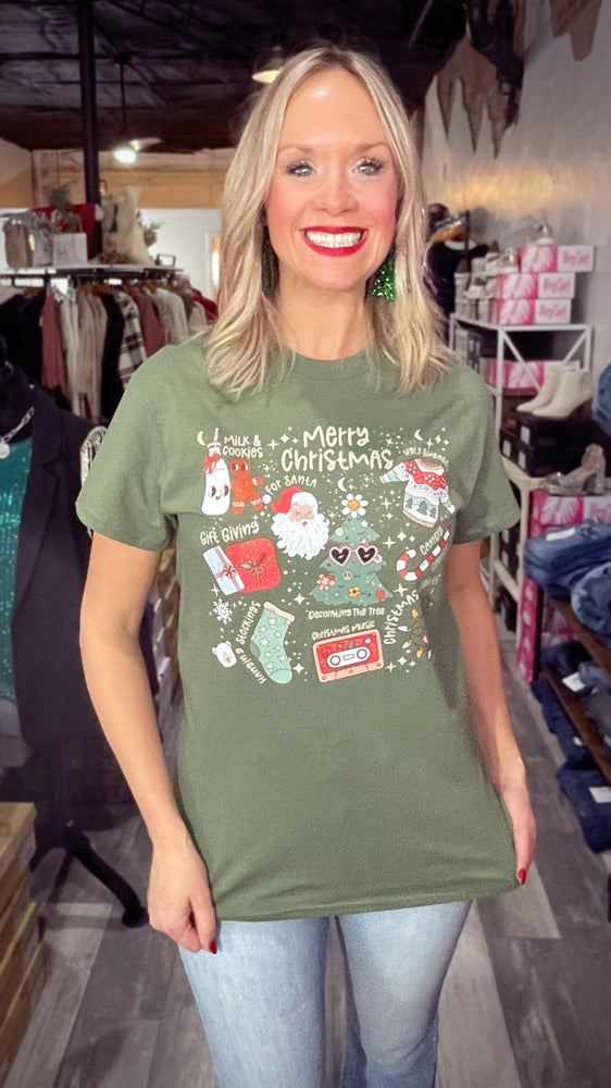 Olive Merry Christmas Vintage Tee