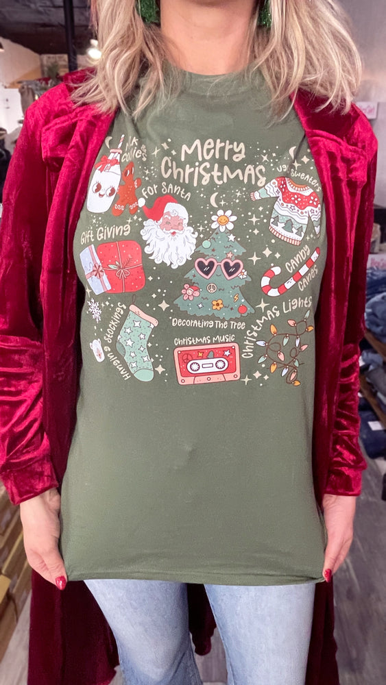 Olive Merry Christmas Vintage Tee