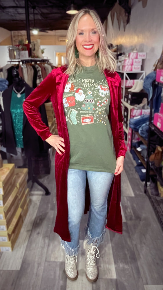 Olive Merry Christmas Vintage Tee