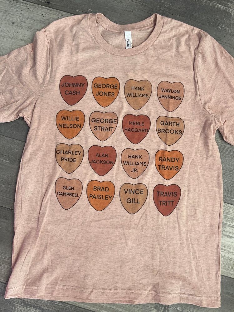 Country Singer Hearts Tee