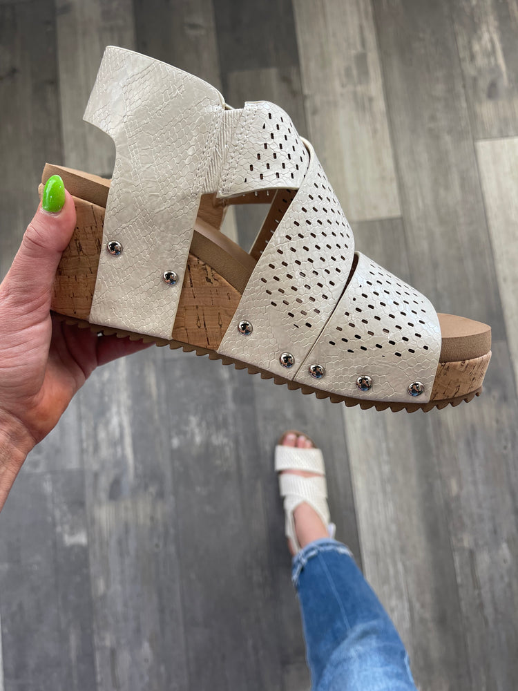 Guilty Pleasure Ivory Wedge by Corkys