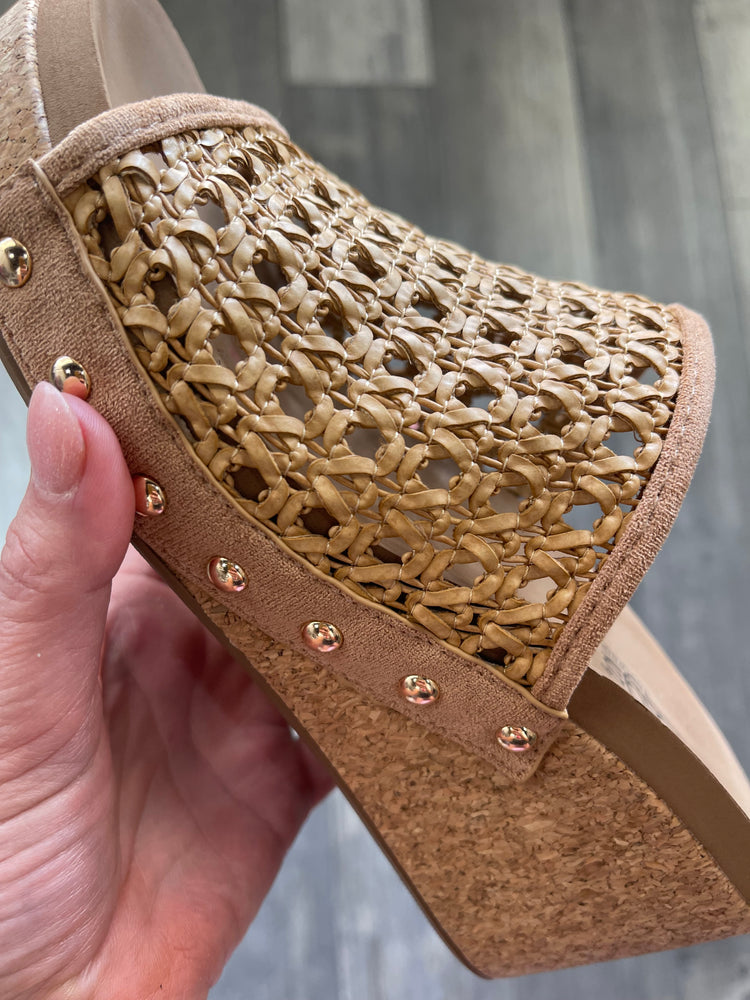 Vacation Tan Wedge by Corkys