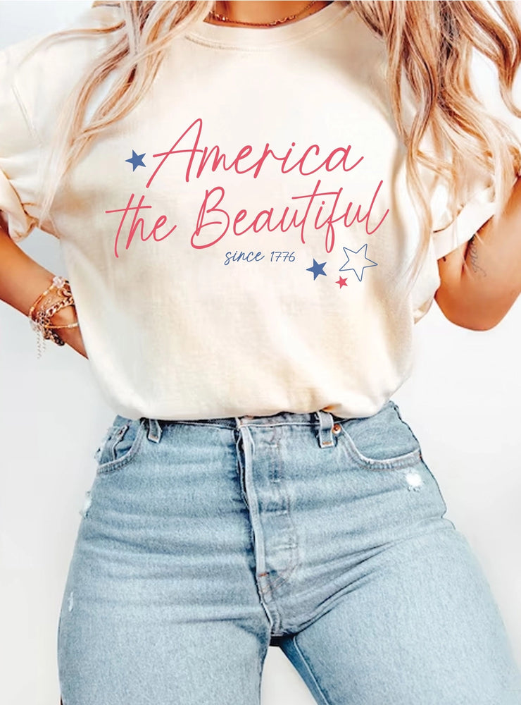 America The Beautiful Cream T-Shirt