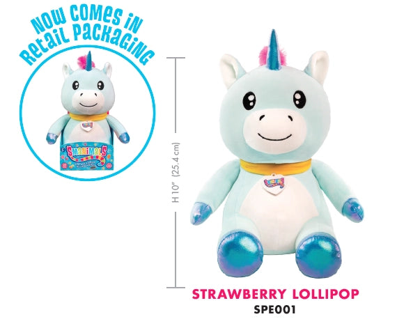 Smanimals 10" Plush (Unicorn) - Strawberry Scented