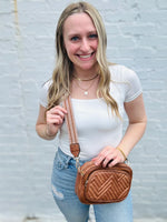 Cross Body Brown Leather Purse