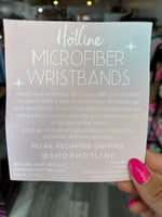 Hot Pink Hotline Microfiber Wristbands