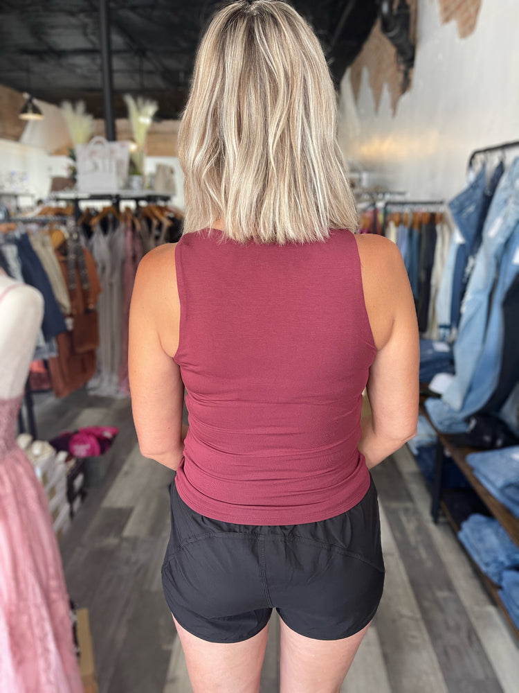 Double Layered Basic Round Neck Tank