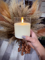 3.5” x 4” Clear Ivory Pillar Candle