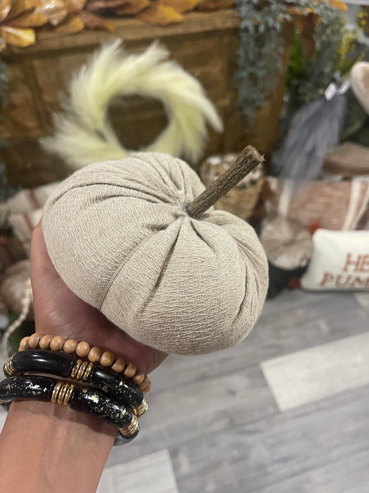 Tan Linen Pumpkin