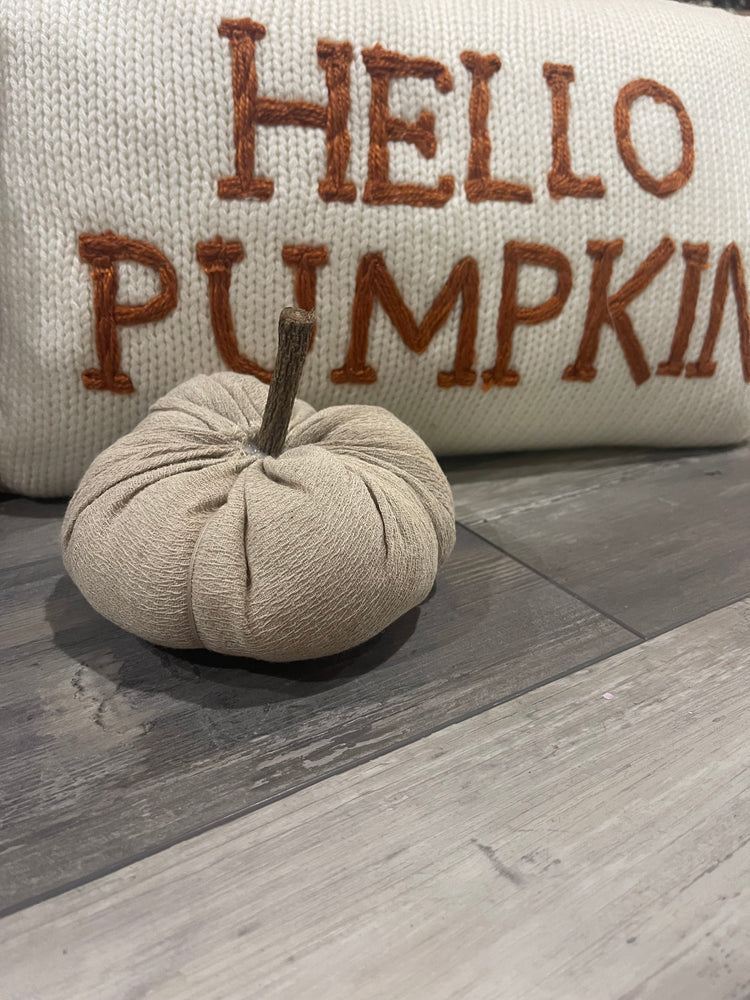 Tan Linen Pumpkin