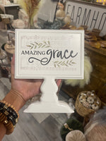 Amazing Grace Pedestal Sign