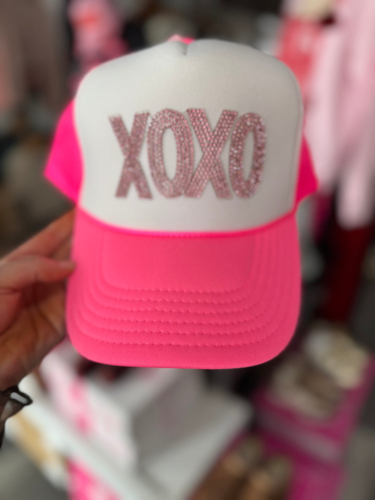 XOXO Pink & White Trucker Hat