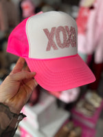 XOXO Pink & White Trucker Hat