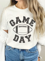 Natural Game Day Football Tee