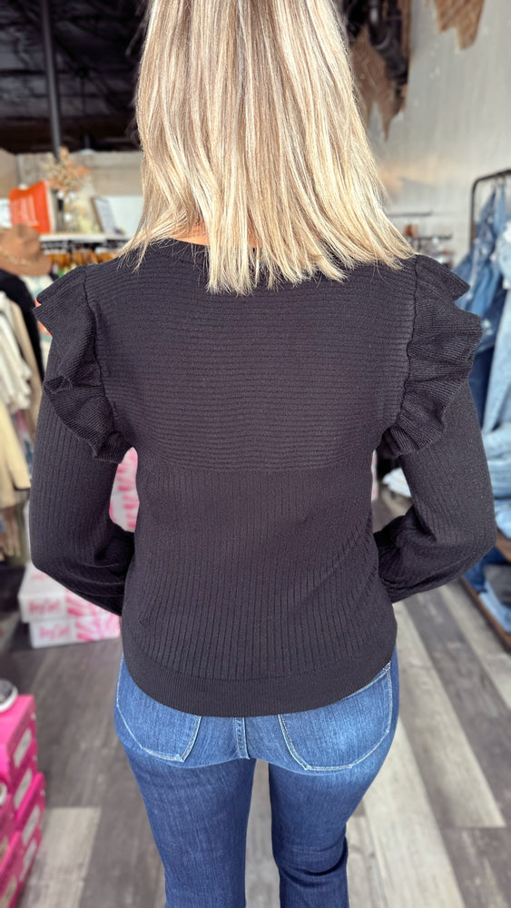 Flutter Sleeve Sweater