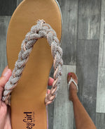 Corky Diamond Braided Flip Flops