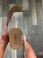 Clear Rhinestone Flirty Wedge by Corkys