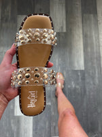 Gold Detailed Clear Flats by Corkys
