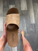 Summer Lovin Glitter Cork Wedge by Corkys