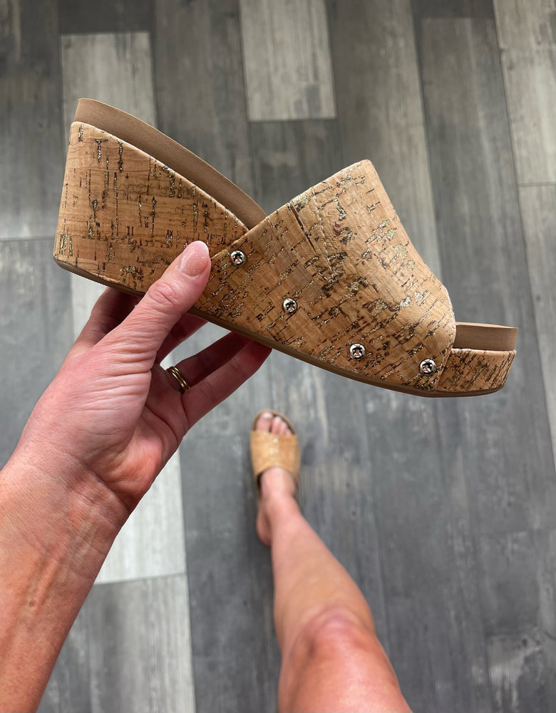 Summer Lovin Glitter Cork Wedge by Corkys