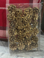 Box of 2” Gold Glittered Pinecones