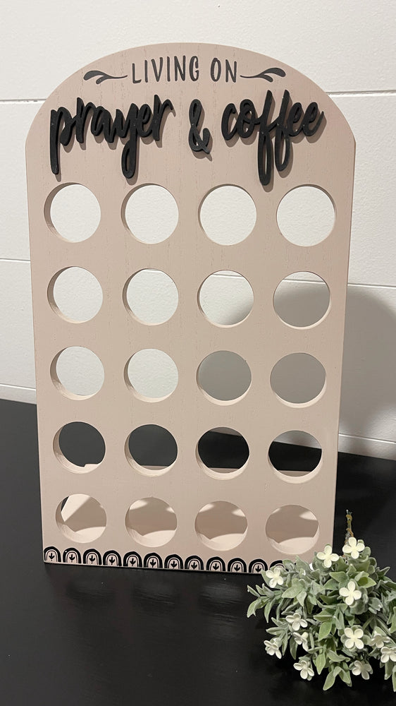 Wood Table Top Coffee Pod Holder