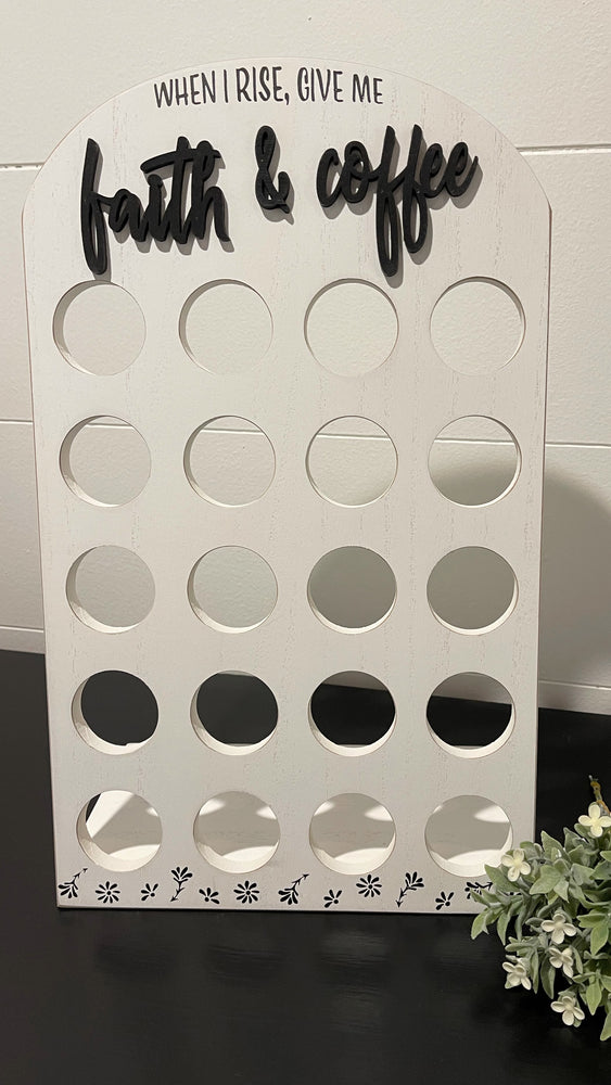 Wood Table Top Coffee Pod Holder