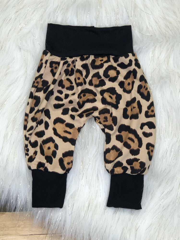 Latte Cheetah Harem Baby Joggers
