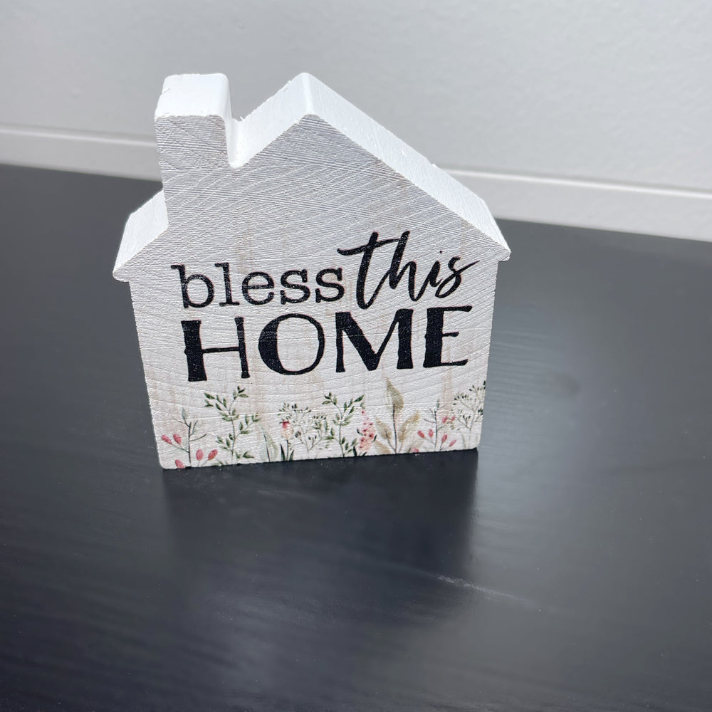 Bless This Home Block House Sitter