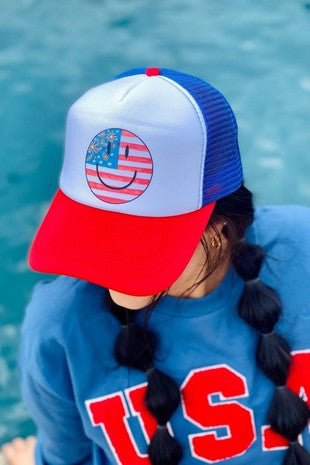 USA Happy Trucker Hat