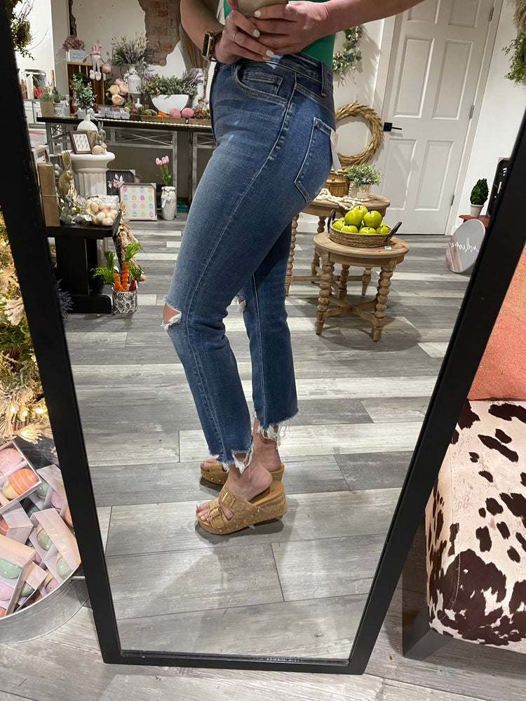 Distressed High Rise Holly Jeans