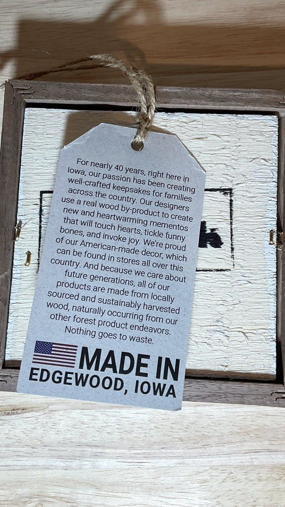 4x4 Brown Bunny w/ Tulips Block Sign