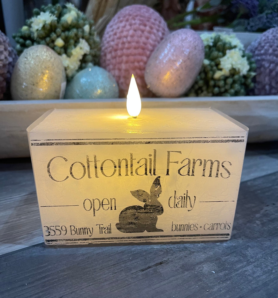 Cottontail Farms Rectangular LED Candle