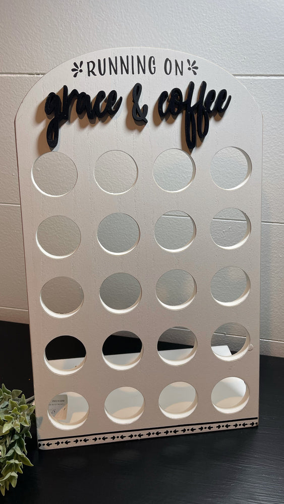 Wood Table Top Coffee Pod Holder