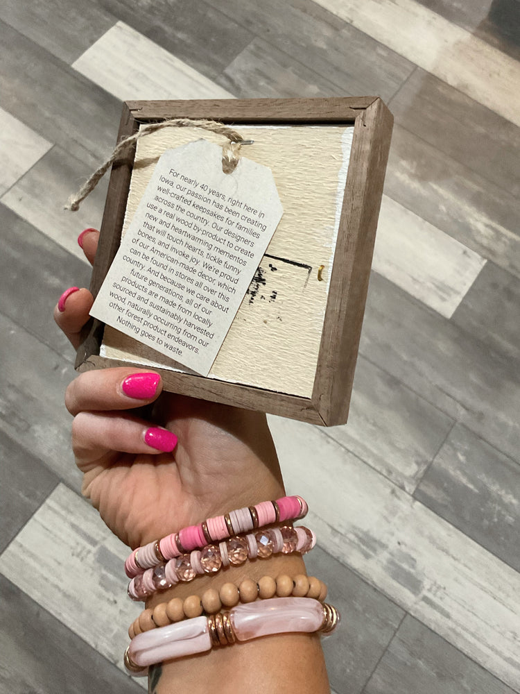 5”x5” Americana White Barn Sign